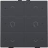 Niko Intense anthracite Home Control 2-voudige bediening dimmer met 6-voudige toets+led