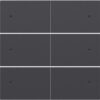 Niko Intense anthracite afwerkingsset voor 6-voudige potentiaalvrije drukknop 24 V met leds