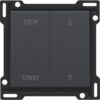 Niko Intense Anthracite Coated toets voor rolluikschakelaar 10A 250V AC