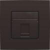 Niko Intense Dark Brown Coated voor 1x RJ11 UTP met tekstveld