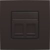 Niko Intense Dark Brown Coated 2 x RJ11/RJ45