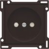 Niko Intense Dark Brown Coated Afwerkingsset voor stopcontact zonder aarding SMAL 21 mm