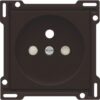 Niko Intense Dark Brown Coated Afwerkingsset voor stopcontact STANDAARD 28,5 mm