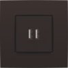 Niko Intense Dark Brown Coated afwerkingsset voor dubbele USB-A-lader