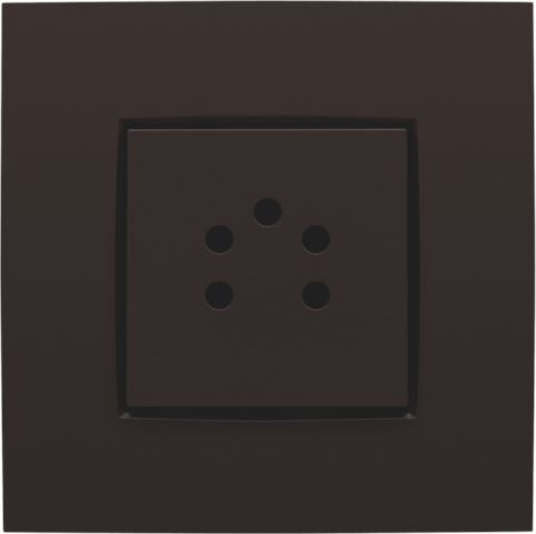 Niko Intense Dark Brown Coated afwerkingsset voor 5-polige telefooncontactdoos