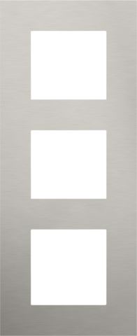 Niko Pure stainless steel on antracite 3-voudig verticaal