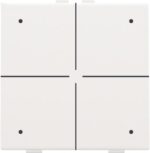 Niko Pure steel white Viervoudige drukknop met leds en comfortsensoren voor Niko Home Control