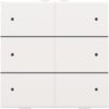 Niko Pure steel white Zesvoudige drukknop met leds en comfortsensoren voor Niko Home Control
