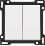 Niko Pure steel white toets 2-voudig voor Schakelaar of Drukknop