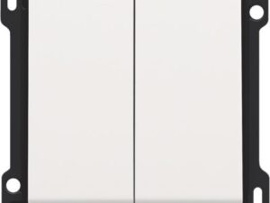 Niko Pure steel white toets 2-voudig voor Schakelaar of Drukknop
