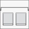 Niko Pure steel white Centraalplaat data 2x RJ