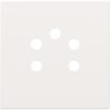 Niko Pure steel white Afwerkingsset voor 5-polige telefooncontactdoos