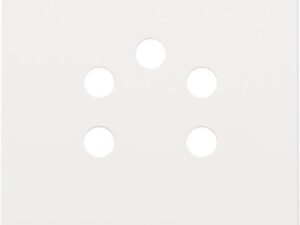 Niko Pure steel white Afwerkingsset voor 5-polige telefooncontactdoos