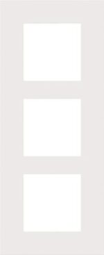 Niko Pure steel white 3voudig verticaal 154-76300 RAL 000 90 00