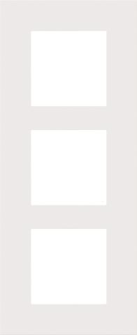 Niko Pure steel white 3voudig verticaal 154-76300 RAL 000 90 00