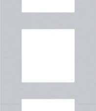 Niko Pure alu grey Drievoudige afdekplaat met 60 mm verticale centerafstand
