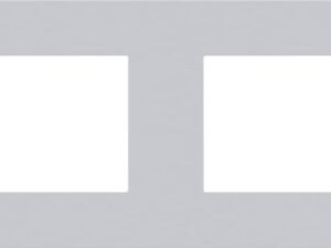 Niko Pure alu grey Tweevoudige afdekplaat met 71 mm centerafstand