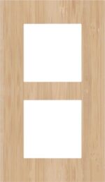 Niko Pure bamboo Tweevoudige afdekplaat met 60 mm verticale centerafstand