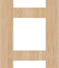 Niko Pure bamboo Drievoudige afdekplaat met 60 mm verticale centerafstand