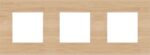 Niko Pure bamboo Drievoudige afdekplaat met 71 mm centerafstand