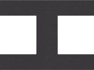 Niko Tweevoudige afdekplaat met 71 mm centerafstand Niko Pure alu black brushed