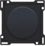 Niko Pure steel black Afwerkingsset voor draaiknopdimmer of snelheidsregelaar