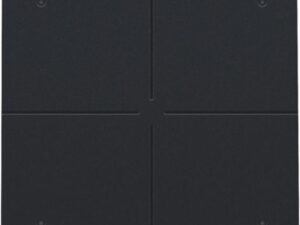 Niko Pure steel black Viervoudige drukknop met leds en comfortsensoren voor Niko Home Control