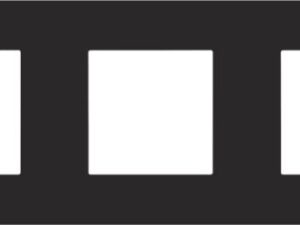 Niko Pure steel black Drievoudige afdekplaat met 71 mm centerafstand
