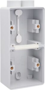 Niko Hydro grijs verticale opbouwdoos voor 2 functies met 1x2 ingangen M20