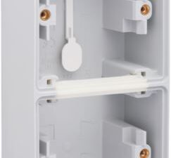 Niko Hydro grijs verticale opbouwdoos voor 2 functies met 1x2 ingangen M20