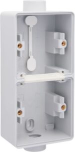 Niko Hydro grijs verticale opbouwdoos voor 2 functies met 2x1 ingang M20
