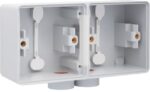 Niko Hydro grijs horizontale opbouwdoos voor 2 functies met 1x2 ingangen M20