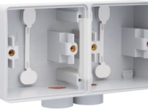 Niko Hydro grijs horizontale opbouwdoos voor 2 functies met 1x2 ingangen M20