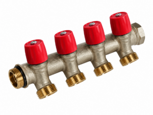 Henco collector 4 uitgangen 3/4MF EK Rood Henco collectoren 3/4