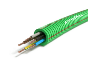 100 meter groen 5G2,5mm² Preflex safe voorbedrade buis 20mm LS0H draad H07Z1-U Halogeenvrije flex 2,5mm²