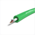 100 meter groen alarm 6X0,22mm² + 2X0,75mm² Preflex safe voorbedrade buis 16mm LS0H Halogeen Alarm