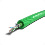 100 meter groen F/UTP CAT6A Preflex safe voorbedrade buis 16mm LS0H Halogeen UTP/telefonie