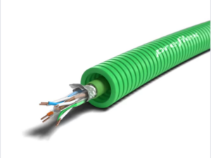100 meter groen data F/UTP CAT6 Preflex safe voorbedrade buis 16mm LS0H Halogeen UTP/telefonie