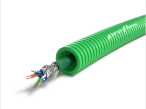 50 Meter groen Preflex safe voorbedrade buis 16mm LS0H data S/FTP CAT7 Halogeen UTP/telefonie