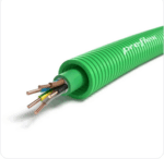 100 meter groen XGB 5G2,5mm² Preflex safe voorbedrade buis 20mm LS0H Halogeenvrije flex 2,5mm²
