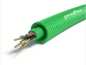 100 meter groen XGB 5G2,5mm² Preflex safe voorbedrade buis 20mm LS0H Halogeenvrije flex 2,5mm²
