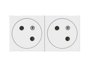Legrand Mosaic Link contactdoos 2x2P+A -vlakcontactdoos op 45°-4 modules wit