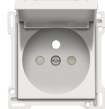 Niko original white Centraalplaat met klapdeksel voor wandcontactdoos 2P+A (pen)+veiligheid Niko Original White (Wit)