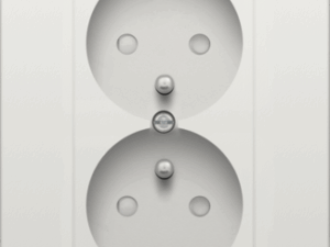 Niko original white dubbel stopcontact 101-67700 verticaal inbouwdiepte 24 mm Niko Stopcontacten