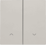 Niko Original light grey afwerkingsset voor dubbele elektronische rolluikschakelaar Niko Original Light Grey