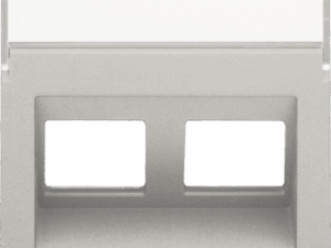 Niko Original light grey Centraalplaat data 2x RJ schuine uitgang Niko Original Light Grey