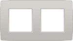 Niko Original light grey Tweevoudige afdekplaat met 71 mm centerafstand Horizontaal Niko Original Light Grey