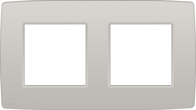 Niko Original light grey Tweevoudige afdekplaat met 71 mm centerafstand Horizontaal Niko Original Light Grey