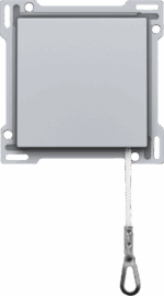 Niko intense sterling Centraalplaat voor trekschakelaar 16A 250V AC Niko Intense sterling coated