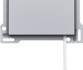 Niko intense sterling Centraalplaat voor trekschakelaar 16A 250V AC Niko Intense sterling coated